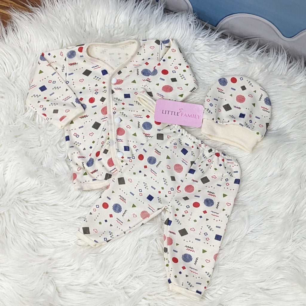 Newborn 3-Piece Cotton Outfit Set – Pack of 3