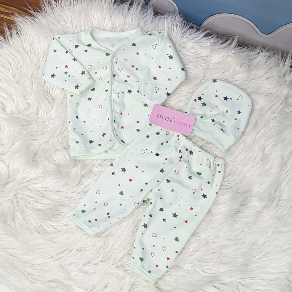 Newborn 3-Piece Cotton Outfit Set – Pack of 3
