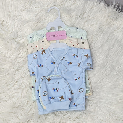 Newborn 3-Piece Cotton Outfit Set – Pack of 3