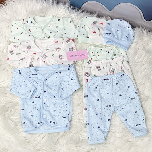 Newborn 3-Piece Cotton Outfit Set – Pack of 3