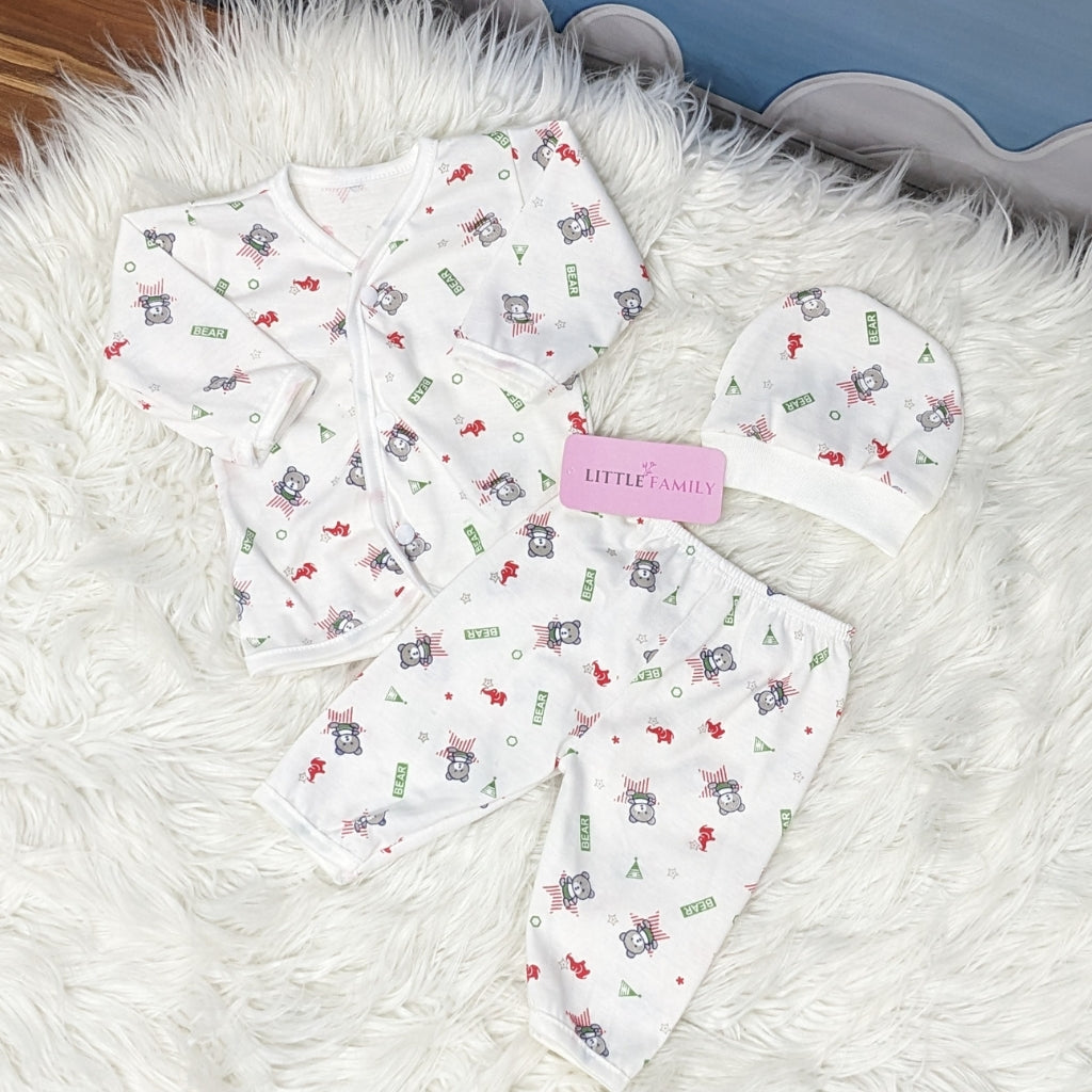 Newborn 3-Piece Cotton Outfit Set – Pack of 3