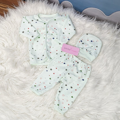 Newborn 3-Piece Cotton Outfit Set – Pack of 3