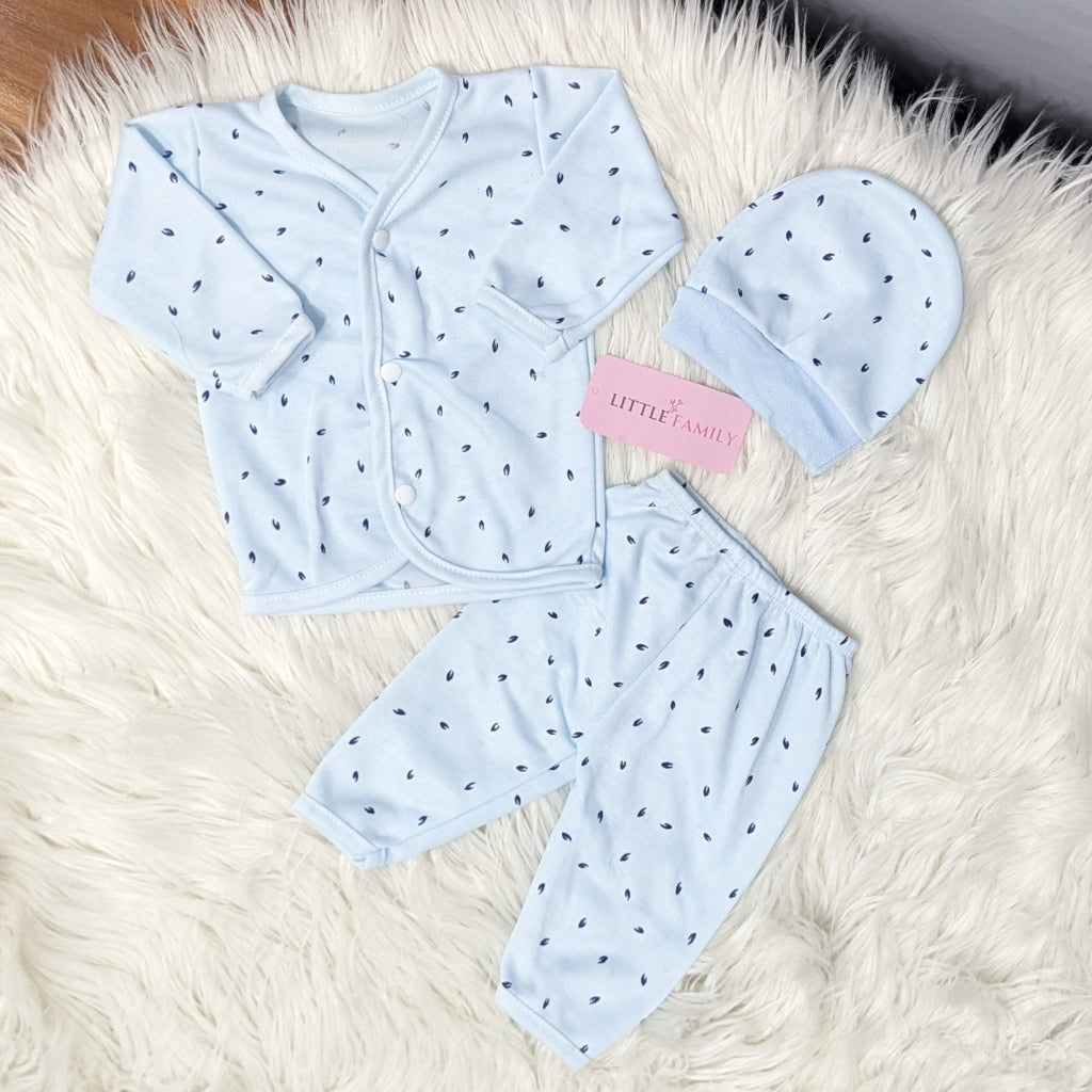 Newborn 3-Piece Cotton Outfit Set – Pack of 3
