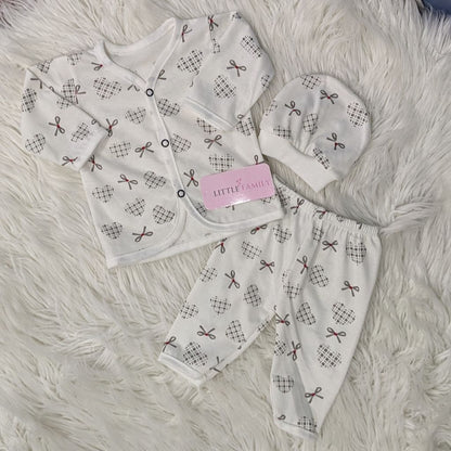 Newborn 3-Piece Cotton Outfit Set – Pack of 3