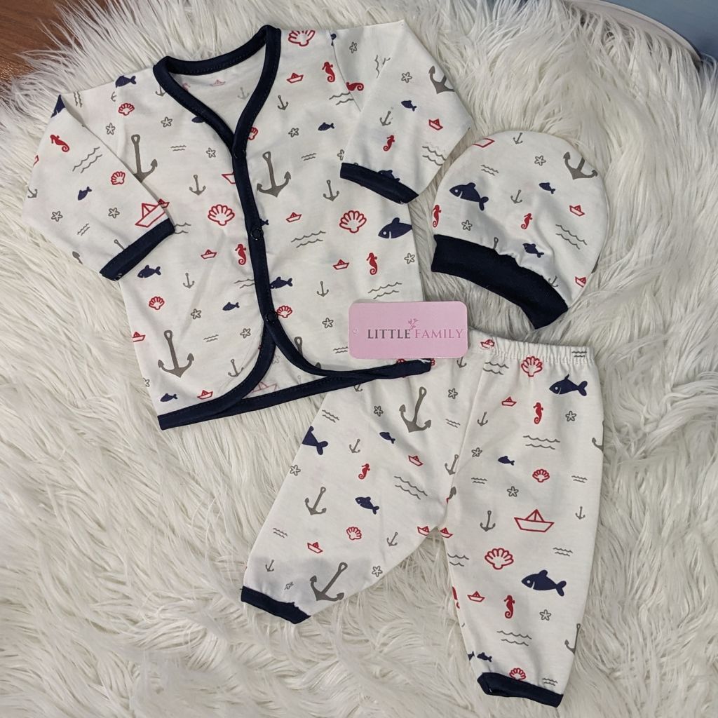 Newborn 3-Piece Cotton Outfit Set – Pack of 3