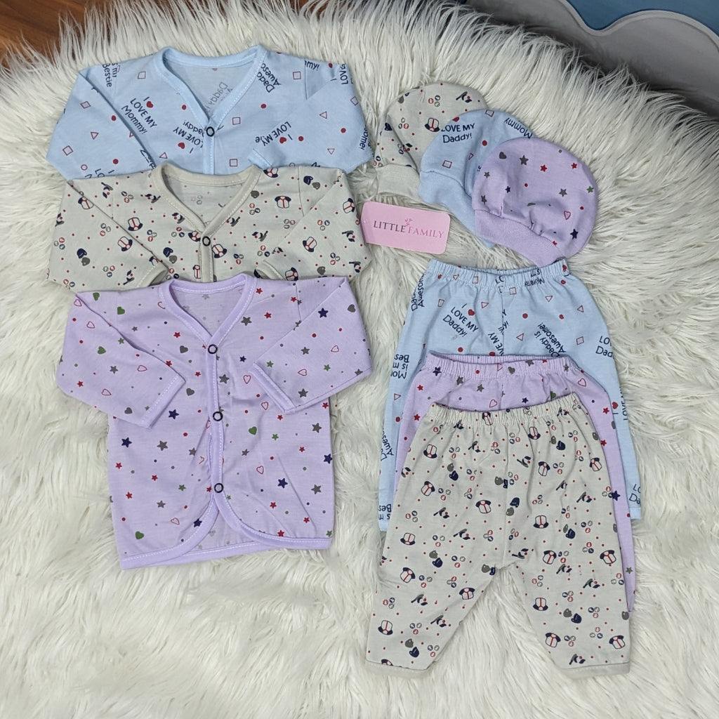 Newborn 3-Piece Cotton Outfit Set – Pack of 3