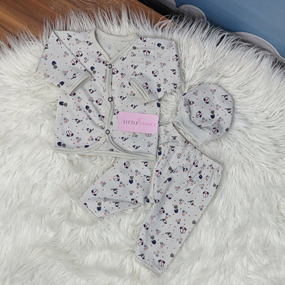 Newborn 3-Piece Cotton Outfit Set – Pack of 3