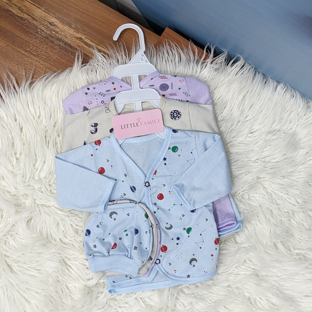 Newborn 3-Piece Cotton Outfit Set – Pack of 3