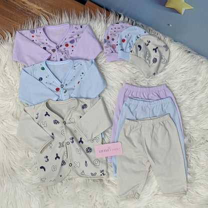 Newborn 3-Piece Cotton Outfit Set – Pack of 3