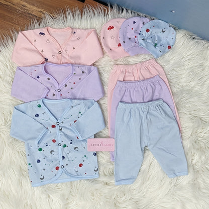 Newborn 3-Piece Cotton Outfit Set – Pack of 3