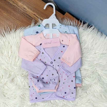 Newborn 3-Piece Cotton Outfit Set – Pack of 3
