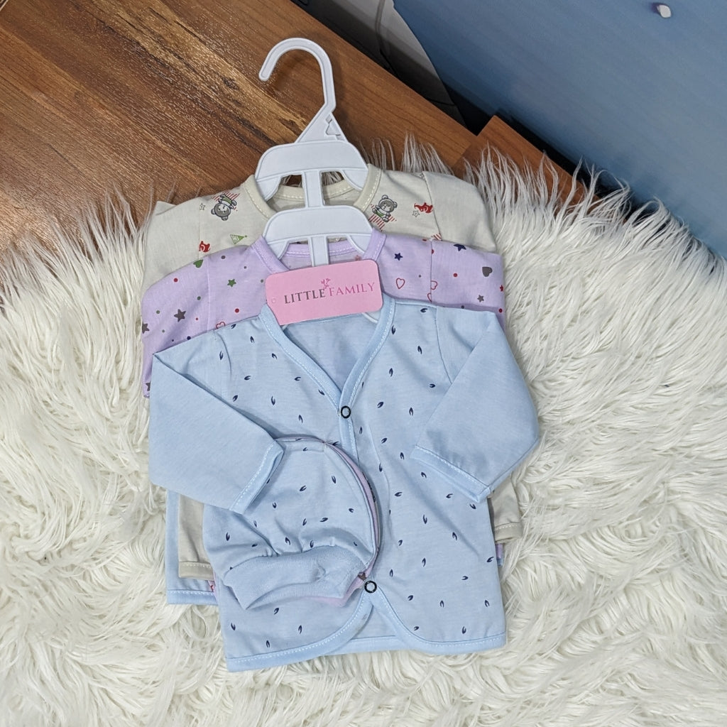 Newborn 3-Piece Cotton Outfit Set – Pack of 3