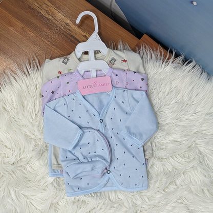 Newborn 3-Piece Cotton Outfit Set – Pack of 3