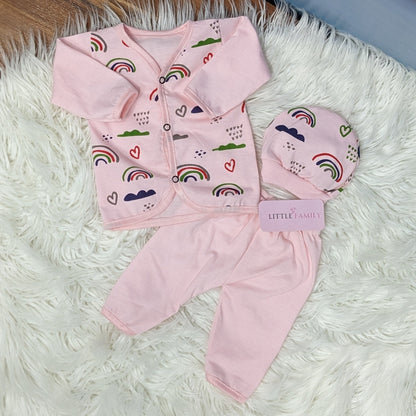 Newborn 3-Piece Cotton Outfit Set – Pack of 3