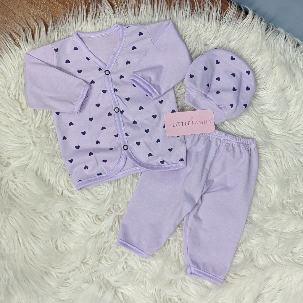 Newborn 3-Piece Cotton Outfit Set – Pack of 3