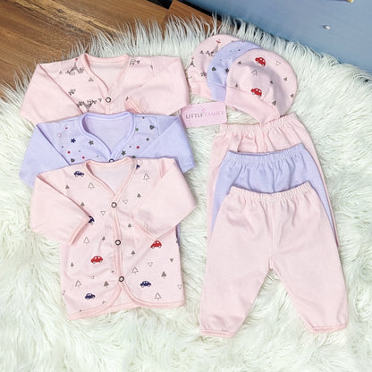 Newborn 3-Piece Cotton Outfit Set – Pack of 3