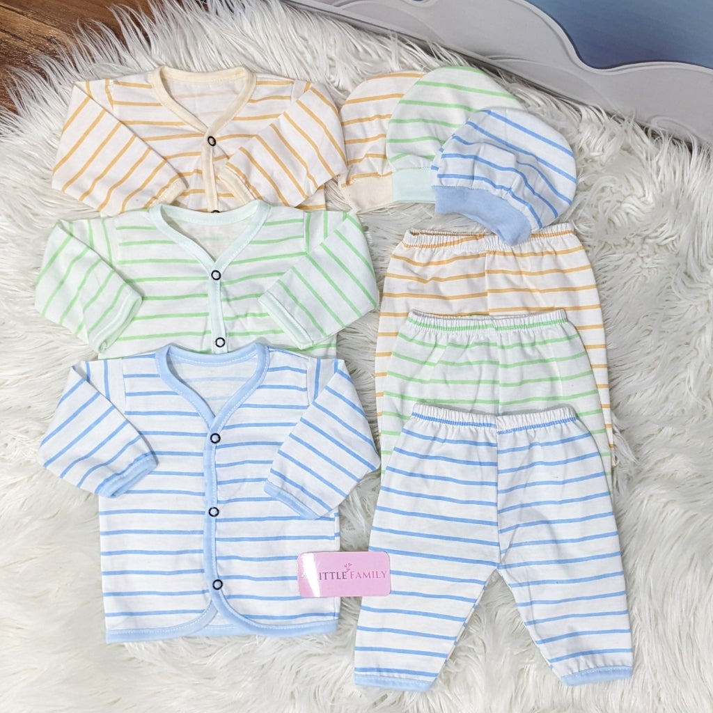Newborn 3-Piece Cotton Outfit Set – Pack of 3