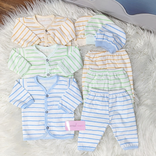 Newborn 3-Piece Cotton Outfit Set – Pack of 3