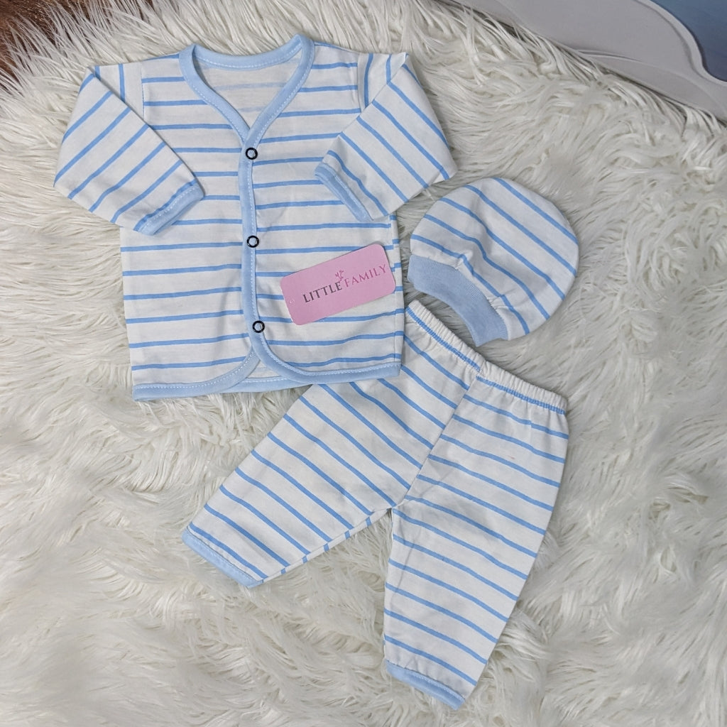 Newborn 3-Piece Cotton Outfit Set – Pack of 3