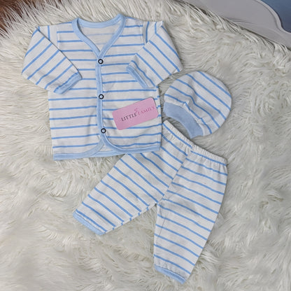 Newborn 3-Piece Cotton Outfit Set – Pack of 3