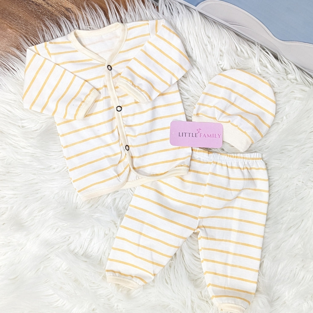 Newborn 3-Piece Cotton Outfit Set – Pack of 3