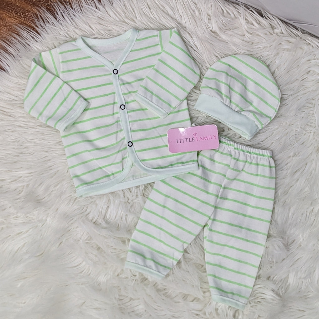 Newborn 3-Piece Cotton Outfit Set – Pack of 3
