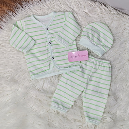 Newborn 3-Piece Cotton Outfit Set – Pack of 3