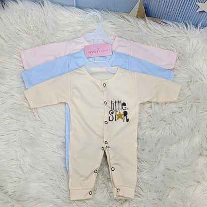 Pack of 3 Premium Baby Rompers – Gentle & Breathable