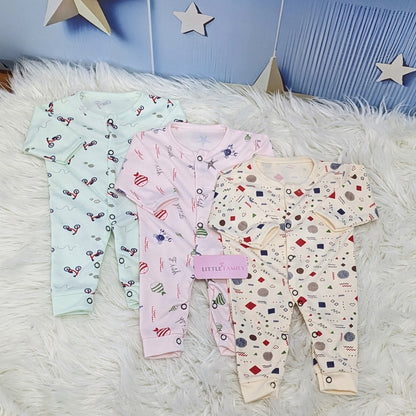 Pack of 3 Premium Baby Rompers – Gentle & Breathable