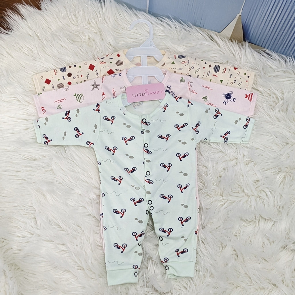 Pack of 3 Premium Baby Rompers – Gentle & Breathable