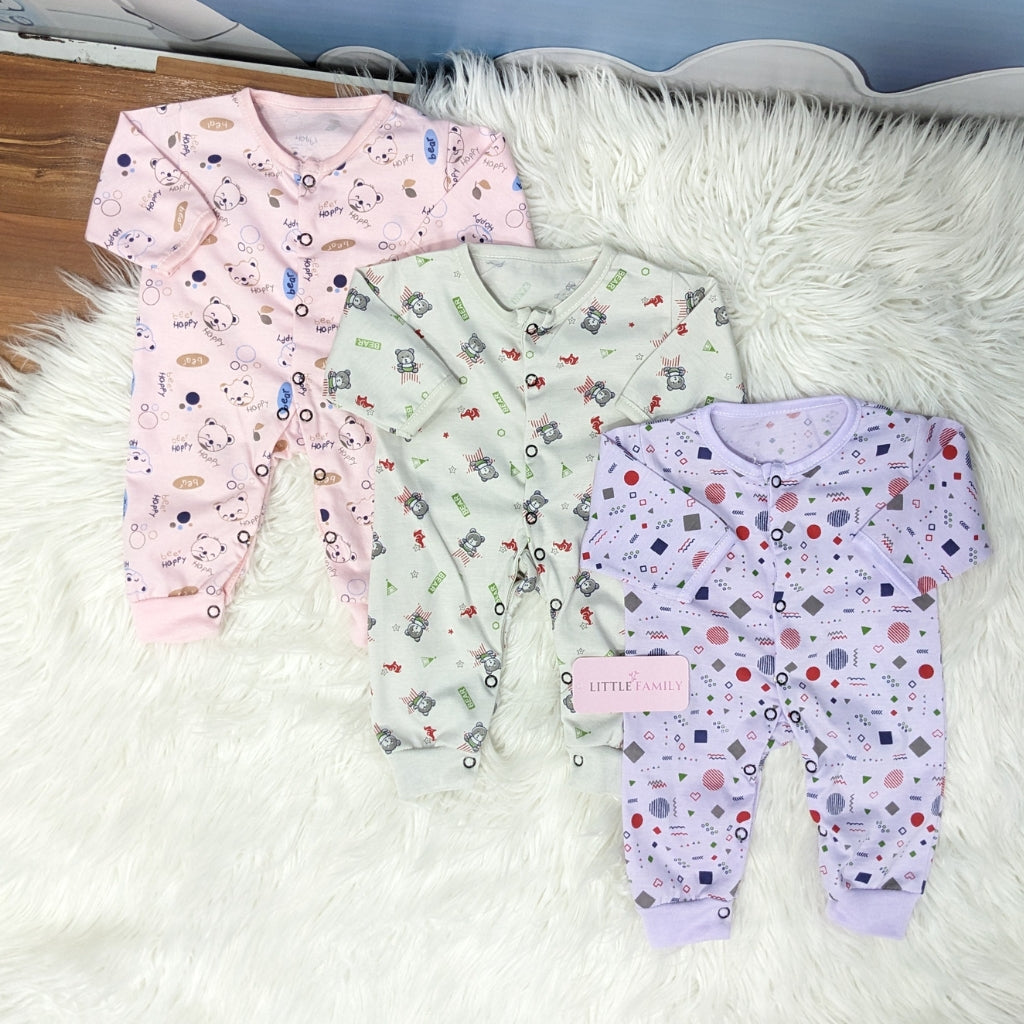 Pack of 3 Premium Baby Rompers – Gentle & Breathable