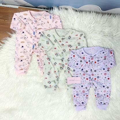 Pack of 3 Premium Baby Rompers – Gentle & Breathable