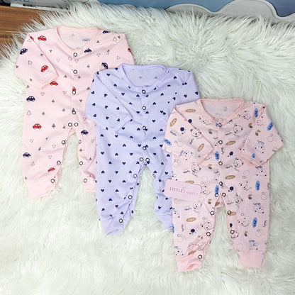 Pack of 3 Premium Baby Rompers – Gentle & Breathable