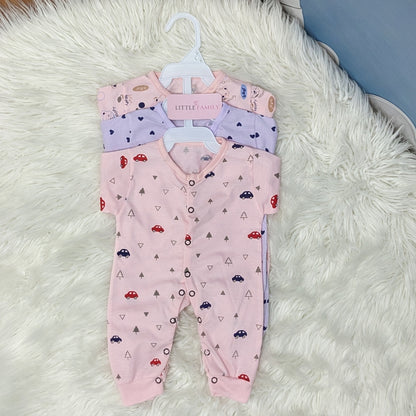 Pack of 3 Premium Baby Rompers – Gentle & Breathable