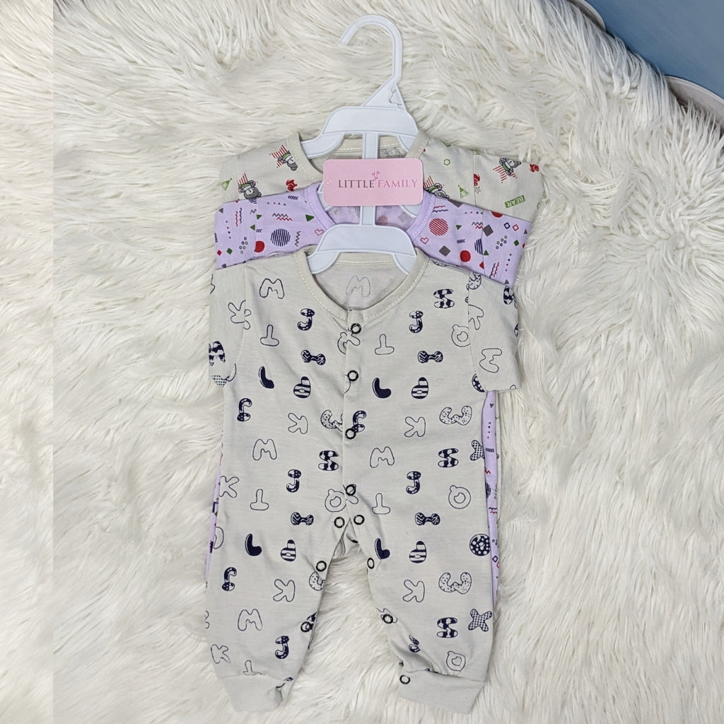 Pack of 3 Premium Baby Rompers – Gentle & Breathable