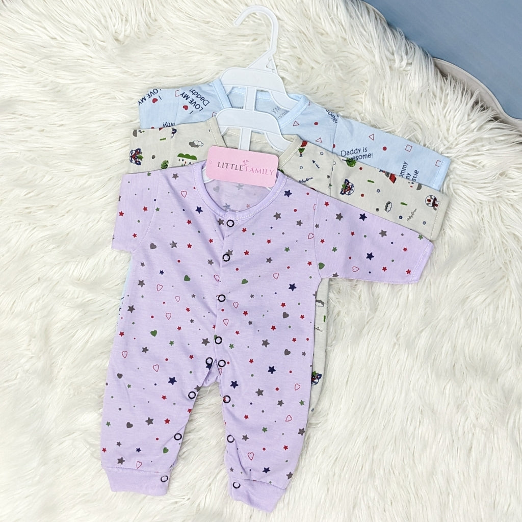 Pack of 3 Premium Baby Rompers – Gentle & Breathable