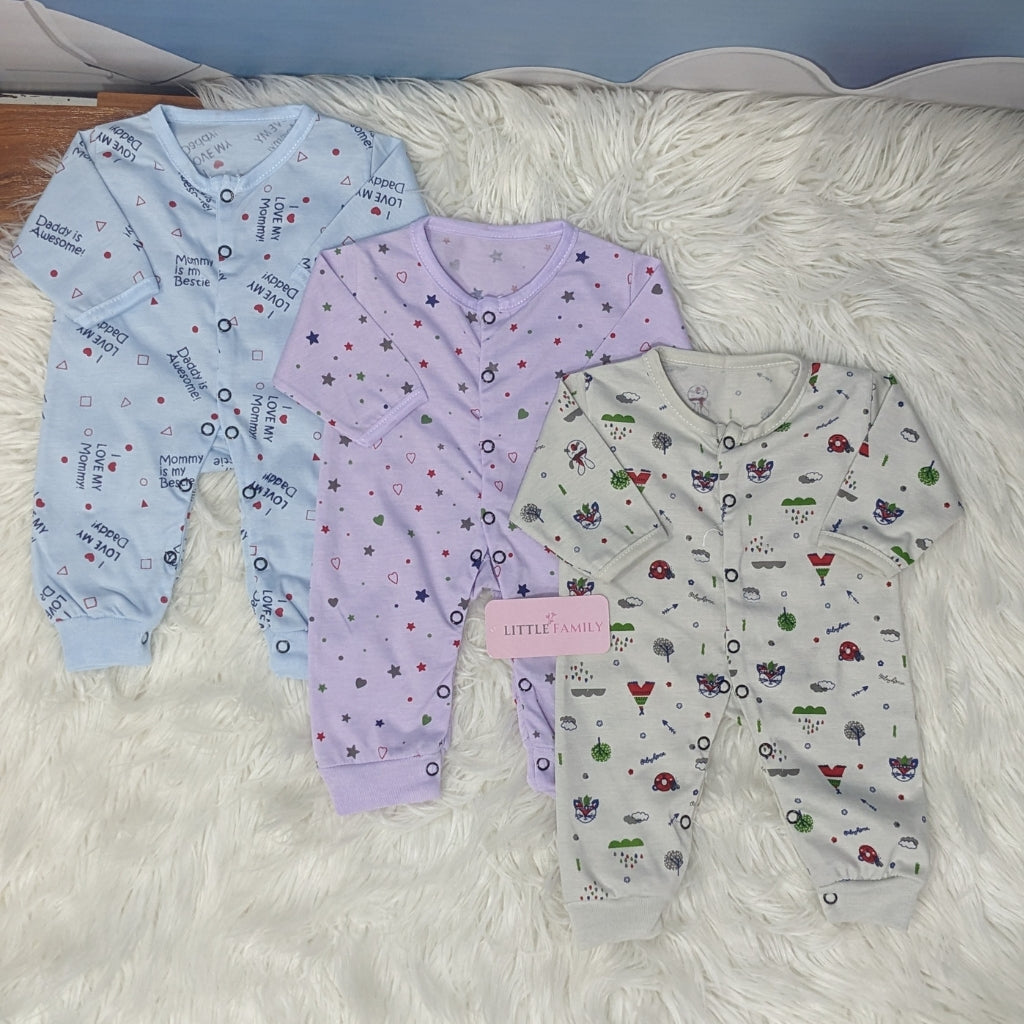 Pack of 3 Premium Baby Rompers – Gentle & Breathable