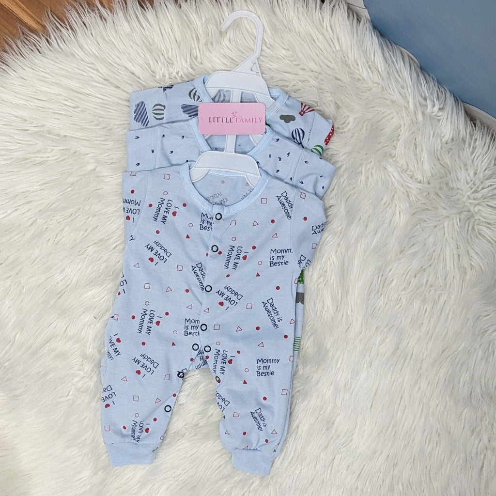 Pack of 3 Premium Baby Rompers – Gentle & Breathable