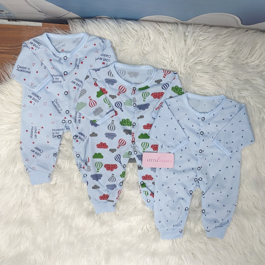 Pack of 3 Premium Baby Rompers – Gentle & Breathable