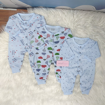 Pack of 3 Premium Baby Rompers – Gentle & Breathable