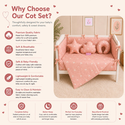Premium Baby Cot Bedding Set - Unicorn