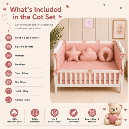 Premium Baby Cot Bedding Set - Unicorn
