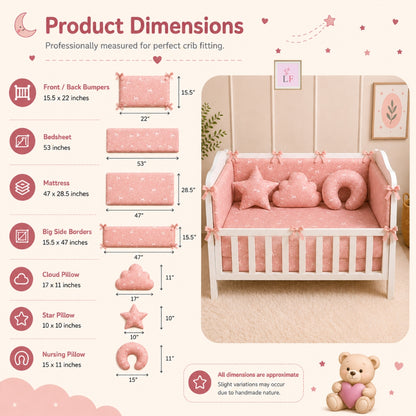 Premium Baby Cot Bedding Set - Unicorn