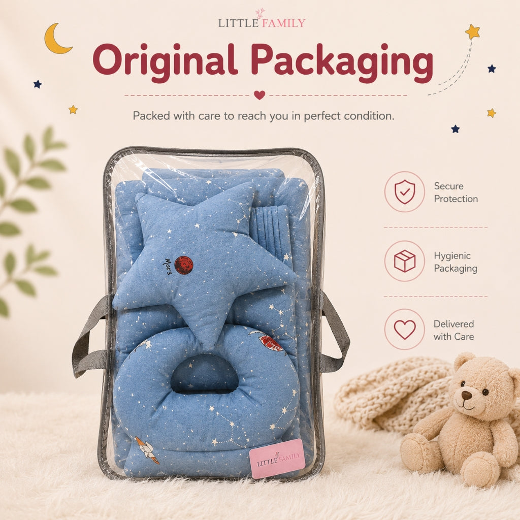Premium Baby Cot Bedding Set - Space