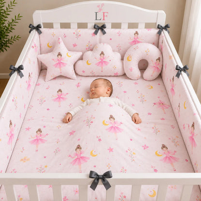 Premium Baby Cot Bedding Set - Princess Fairy