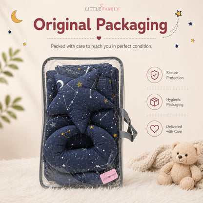 Premium Baby Cot Bedding Set - Midnight Stars