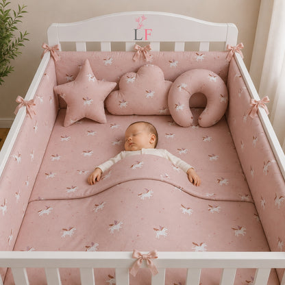 Premium Baby Cot Bedding Set - Unicorn