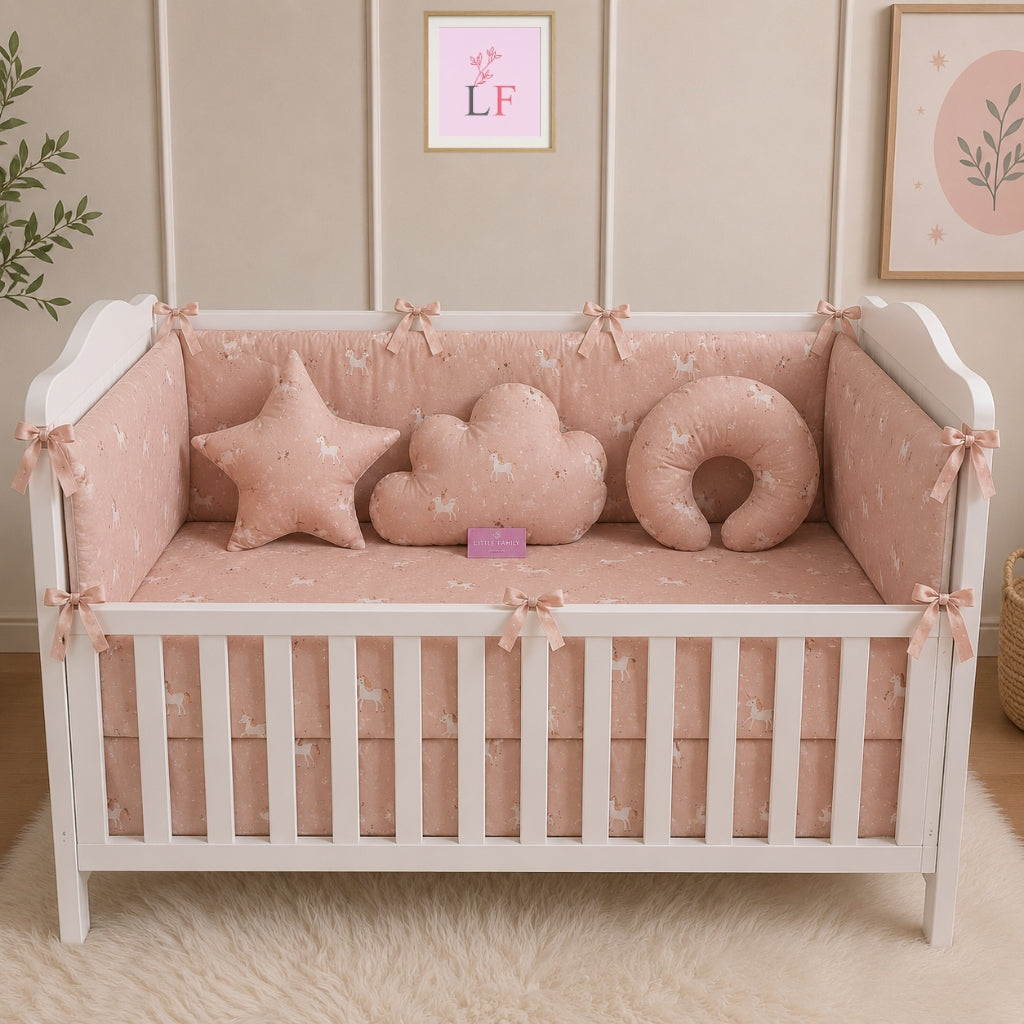 Premium Baby Cot Bedding Set - Unicorn