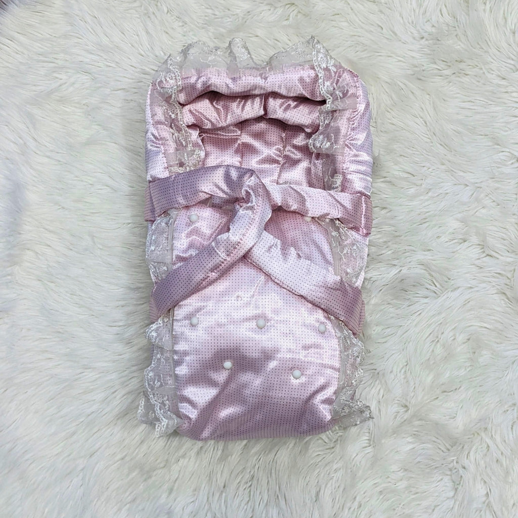 Pink Dot Silk Newborn Carry Crib