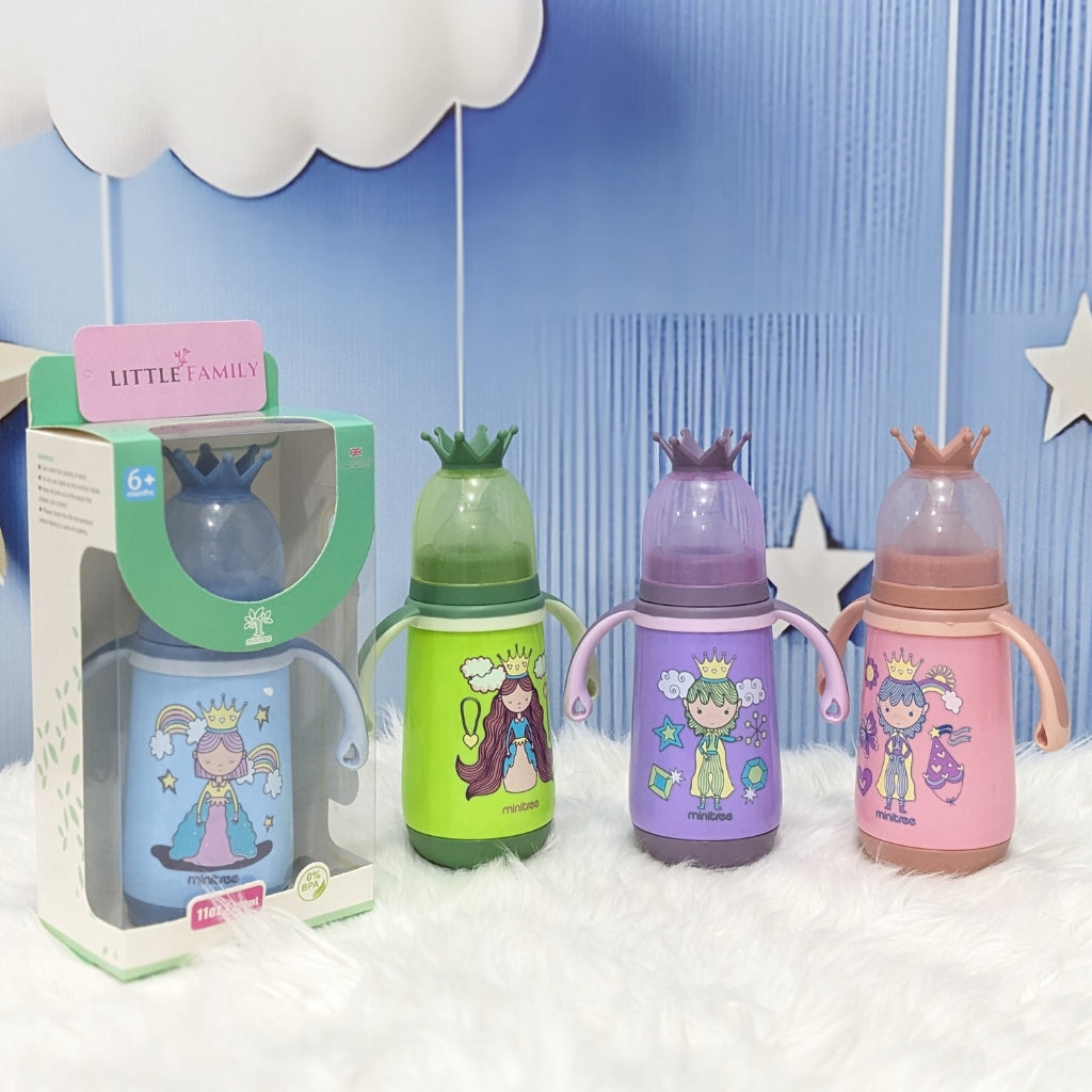 BPA-Free Baby Feeding Bottle with Handles – 330ml Trainer Feeder